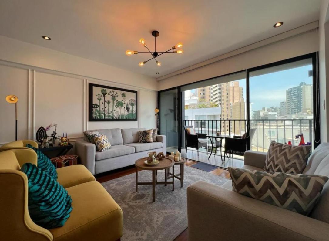 Exclusivo Y Moderno Depa En Miraflores Vista Al Mar Y A La Ciudad Amoblado Apartments Lima Extérieur photo